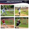 imageBAGAIL 7x7 FT Baseball ampamp Softball Net Replacement Net Only No Frame 7Strand Heavy Duty Knotless Polyester Replacement Baseball Net for Baseball Pitching Hitting and ThrowingRed  Strike Zone Version