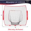 imageBAGAIL 7x7 FT Baseball ampamp Softball Net Replacement Net Only No Frame 7Strand Heavy Duty Knotless Polyester Replacement Baseball Net for Baseball Pitching Hitting and ThrowingRed  Strike Zone Version
