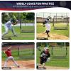 imageBAGAIL 7x7 FT Baseball ampamp Softball Net Replacement Net Only No Frame 7Strand Heavy Duty Knotless Polyester Replacement Baseball Net for Baseball Pitching Hitting and ThrowingBlack  Full Mouth Version