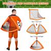 imageBAGAIL Soccer Goal 4x3 FT Soccer Practice Net with Goal Pop Up Soccer Goal for Backyard Portable Soccer Training Equipment with Carry Bag Fun Soccer Game Indoor and OutdoorOrange