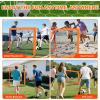 imageBAGAIL Soccer Goal 4x3 FT Soccer Practice Net with Goal Pop Up Soccer Goal for Backyard Portable Soccer Training Equipment with Carry Bag Fun Soccer Game Indoor and OutdoorOrange