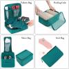 imageBAGAIL 8 Set Packing Cubes Luggage Packing Organizer Bags for Travel AccessoriesBlack FloralAqua Color