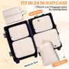 imageBAGAIL 8 Set Packing Cubes Luggage Packing Organizer Bags for Travel AccessoriesBlack FloralBeige