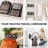 imageBAGAIL 8 Set Packing Cubes Luggage Packing Organizer Bags for Travel AccessoriesBlack FloralBlack Floral