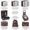imageBAGAIL 8 Set Packing Cubes Luggage Packing Organizer Bags for Travel AccessoriesBlack FloralBlack Floral