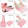 imageBAGAIL 8 Set Packing Cubes Luggage Packing Organizer Bags for Travel AccessoriesBlack FloralBlush Pink