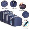 imageBAGAIL 8 Set Packing Cubes Luggage Packing Organizer Bags for Travel AccessoriesBlack FloralIndigo