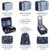 imageBAGAIL 8 Set Packing Cubes Luggage Packing Organizer Bags for Travel AccessoriesBlack FloralNavy Leaf