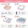 imageBAGAIL 8 Set Packing Cubes Luggage Packing Organizer Bags for Travel AccessoriesBlack FloralPink Flamingo