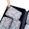 imageBAGAIL 8 Set Packing Cubes Luggage Packing Organizer Bags for Travel AccessoriesBlack FloralRed Flamingo