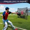 image:imageBAGAIL 7x7 ft Baseball ampamp Softball Practice Net with Bow Frame for Batting Hitting Pitching Portable Baseball Throwing Net with Strike Zone Carry Bag Baseball Training Aid for All LevelsSock Pocket  Black