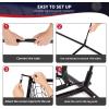 image:imageBAGAIL 7x7 ft Baseball ampamp Softball Practice Net with Bow Frame for Batting Hitting Pitching Portable Baseball Throwing Net with Strike Zone Carry Bag Baseball Training Aid for All LevelsFull Mouth  Black