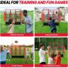 image:imageBAGAIL Football Throwing Net  5 or 9 Target Pockets Easy Setup HeavyDuty  Portable QB Accuracy Trainer Fun Target Practice Net for Football with Carry BagRed