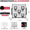 image:imageBAGAIL Football Throwing Net  5 or 9 Target Pockets Easy Setup HeavyDuty  Portable QB Accuracy Trainer Fun Target Practice Net for Football with Carry BagBlack