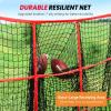 image:imageBAGAIL Football Throwing Net  5 or 9 Target Pockets Easy Setup HeavyDuty  Portable QB Accuracy Trainer Fun Target Practice Net for Football with Carry BagRed