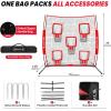 image:imageBAGAIL Football Throwing Net  5 or 9 Target Pockets Easy Setup HeavyDuty  Portable QB Accuracy Trainer Fun Target Practice Net for Football with Carry BagRed