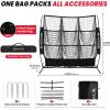 image:imageBAGAIL Football Throwing Net  5 or 9 Target Pockets Easy Setup HeavyDuty  Portable QB Accuracy Trainer Fun Target Practice Net for Football with Carry BagBlack