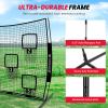 image:imageBAGAIL Football Throwing Net  5 or 9 Target Pockets Easy Setup HeavyDuty  Portable QB Accuracy Trainer Fun Target Practice Net for Football with Carry BagBlack