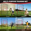 image:imageBAGAIL Volleyball Rebounder Net 7x4 Ft Bounce Back Training Equipment with Adjustable Angles for Practicing Volleying Bumping Spiking Easy Set Up ampamp Sturdy Base for Multi SportsRed