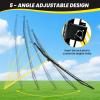 image:imageBAGAIL Volleyball Rebounder Net 7x4 Ft Bounce Back Training Equipment with Adjustable Angles for Practicing Volleying Bumping Spiking Easy Set Up ampamp Sturdy Base for Multi SportsYellow