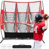 image:imageBAGAIL Football Throwing Net  5 or 9 Target Pockets Easy Setup HeavyDuty  Portable QB Accuracy Trainer Fun Target Practice Net for Football with Carry BagRed