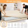 imageBAGAIL Mattress Bags for Moving Mattress Covers with Heavy Duty Handles Reusable Mattress Storage Bag for Moving SuppliesBeige KingBeige