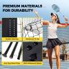 imageBAGAIL Outdoor Badminton Net Set with AntiSag Winch System  Official Size 20ft x 5ft 4 Rackets 3 Shuttlecocks Durable PE Net ampamp Carry Bag for Backyard Beach Family GamesRed