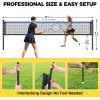 imageBAGAIL Outdoor Badminton Net Set with AntiSag Winch System  Official Size 20ft x 5ft 4 Rackets 3 Shuttlecocks Durable PE Net ampamp Carry Bag for Backyard Beach Family GamesBlue