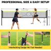 imageBAGAIL Outdoor Badminton Net Set with AntiSag Winch System  Official Size 20ft x 5ft 4 Rackets 3 Shuttlecocks Durable PE Net ampamp Carry Bag for Backyard Beach Family GamesYellow