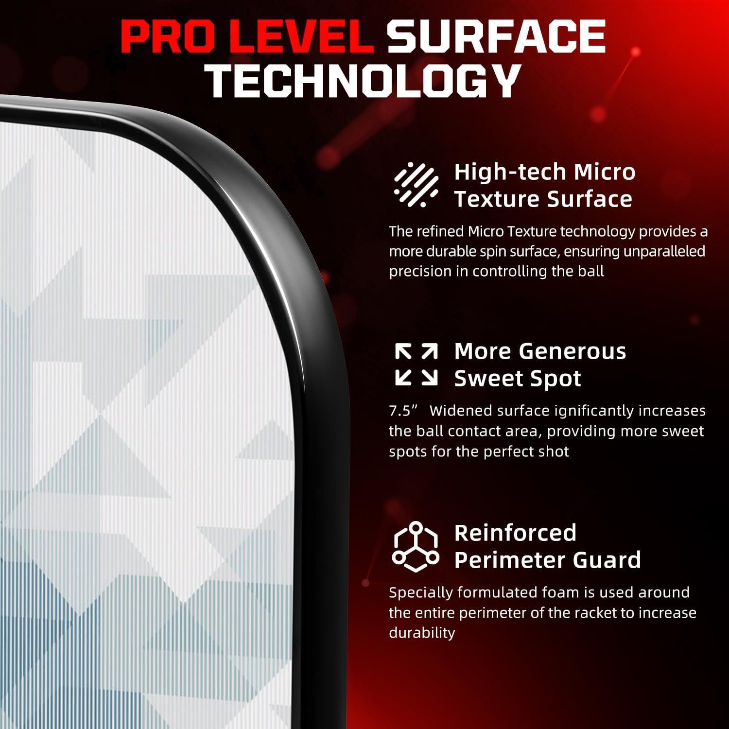 imageBAGAIL Pickleball Paddles USAPA Approved Fiberglass Surface Pickleball Set Lightweight Pickle Ball Rackets with 4 Balls 1 Bag Designed in California for Traction and StabilityPuzzle