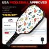 imageBAGAIL Pickleball Paddles USAPA Approved Fiberglass Surface Pickleball Set Lightweight Pickle Ball Rackets with 4 Balls 1 Bag Designed in California for Traction and StabilityRacket