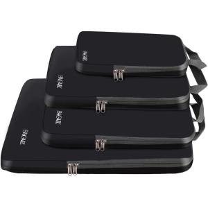 imageBAGAIL 4 Set6 Set8 Set Compression Packing Cubes Travel Accessories Expandable Packing Organizers Half Mesh 6Pink4Black