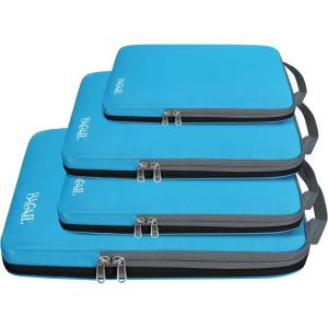 imageBAGAIL 4 Set6 Set8 Set Compression Packing Cubes Travel Accessories Expandable Packing Organizers Half Mesh 6Pink4Blue