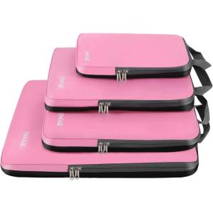 imageBAGAIL 4 Set6 Set8 Set Compression Packing Cubes Travel Accessories Expandable Packing Organizers Half Mesh 6Pink4Pink