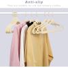 image:imageBAGAIL Velvet Hangers 50 Pack Non Slip 360 Degree Swivel Hook Strong and Durable Clothes Hangers for Coats Suit Shirt Dress Pants amp Dress ClothesIvoryGold 50 Pack