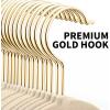 image:imageBAGAIL Velvet Hangers 50 Pack Non Slip 360 Degree Swivel Hook Strong and Durable Clothes Hangers for Coats Suit Shirt Dress Pants amp Dress ClothesIvoryGold 50 Pack