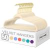 image:imageBAGAIL Velvet Hangers 50 Pack Non Slip 360 Degree Swivel Hook Strong and Durable Clothes Hangers for Coats Suit Shirt Dress Pants amp Dress ClothesIvoryGold 50 Pack