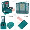 image:imageBAGAIL 8 Set Packing Cubes Luggage Packing Organizer Bags for Travel AccessoriesBlue paisleyAqua Color