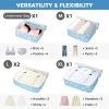 image:imageBAGAIL 8 Set Packing Cubes Luggage Packing Organizer Bags for Travel AccessoriesBlue paisleyBlue paisley