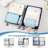 image:imageBAGAIL 8 Set Packing Cubes Luggage Packing Organizer Bags for Travel AccessoriesBlue paisleyBlue paisley