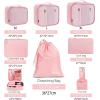 image:imageBAGAIL 8 Set Packing Cubes Luggage Packing Organizer Bags for Travel AccessoriesBlue paisleyBlush Pink