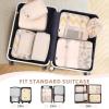 image:imageBAGAIL 8 Set Packing Cubes Luggage Packing Organizer Bags for Travel AccessoriesBlue paisleyCream