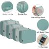 image:imageBAGAIL 8 Set Packing Cubes Luggage Packing Organizer Bags for Travel AccessoriesBlue paisleyDusty Blue