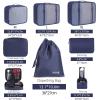 image:imageBAGAIL 8 Set Packing Cubes Luggage Packing Organizer Bags for Travel AccessoriesBlue paisleyIndigo