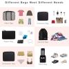 image:imageBAGAIL 8 Set Packing Cubes Luggage Packing Organizer Bags for Travel AccessoriesBlue paisleyJet Black