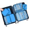 image:imageBAGAIL 8 Set Packing Cubes Luggage Packing Organizer Bags for Travel AccessoriesBlue paisleyLight Blue