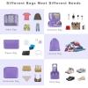 image:imageBAGAIL 8 Set Packing Cubes Luggage Packing Organizer Bags for Travel AccessoriesBlue paisleyLight Purple