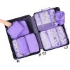 image:imageBAGAIL 8 Set Packing Cubes Luggage Packing Organizer Bags for Travel AccessoriesBlue paisleyLight Purple