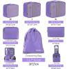 image:imageBAGAIL 8 Set Packing Cubes Luggage Packing Organizer Bags for Travel AccessoriesBlue paisleyLight Purple