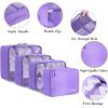 image:imageBAGAIL 8 Set Packing Cubes Luggage Packing Organizer Bags for Travel AccessoriesBlue paisleyLight Purple